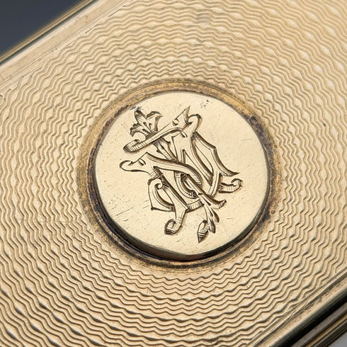 1843年 英国アンティーク ギルト純銀蓋 ガラス トリンケットボックス William Neale